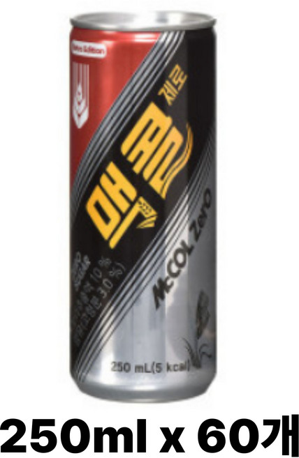 일화 맥콜 제로 250ml, 60개
