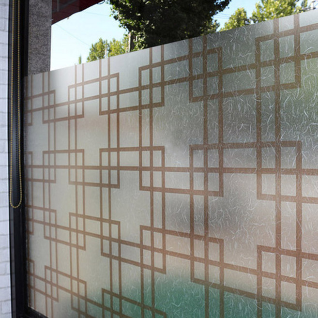 [무료배송]현대 윈도우 한지격자시트지/한지무늬시트지(3M), (폭)100cmX(길이)3M, 나무한지1(84010)