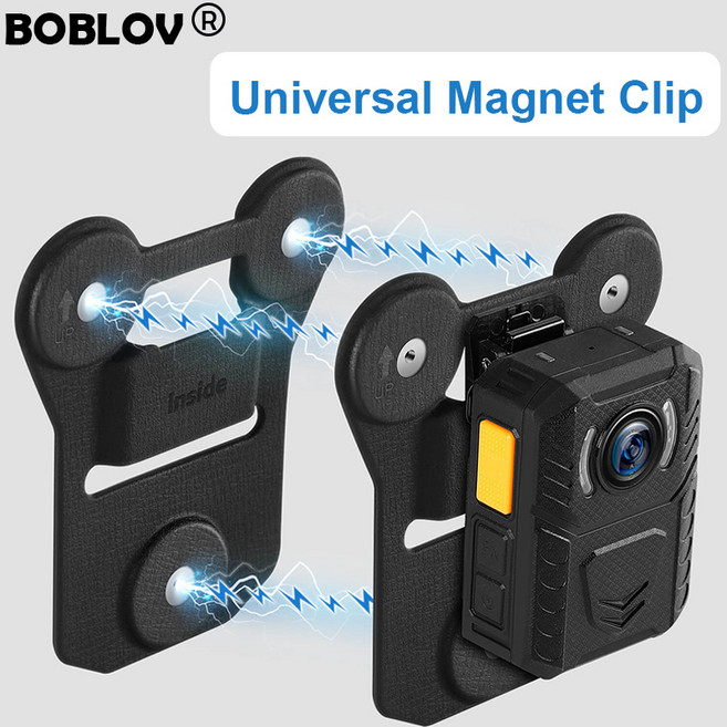 BOBLOV Magnet Clip 차체 미니 액션 경찰용 카메라 범용 자석 클립 강력 자석 좌석 떨림 방지 이동 시 흔들림 방지 모든 브랜드 및 모든 모델에 적용, Black, 1개