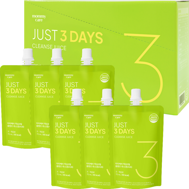 마미케어 해독주스 abc 쥬스 디톡스 작심3일 클렌즈 주스 청사과맛 70ml 6개입, 1개, 6정