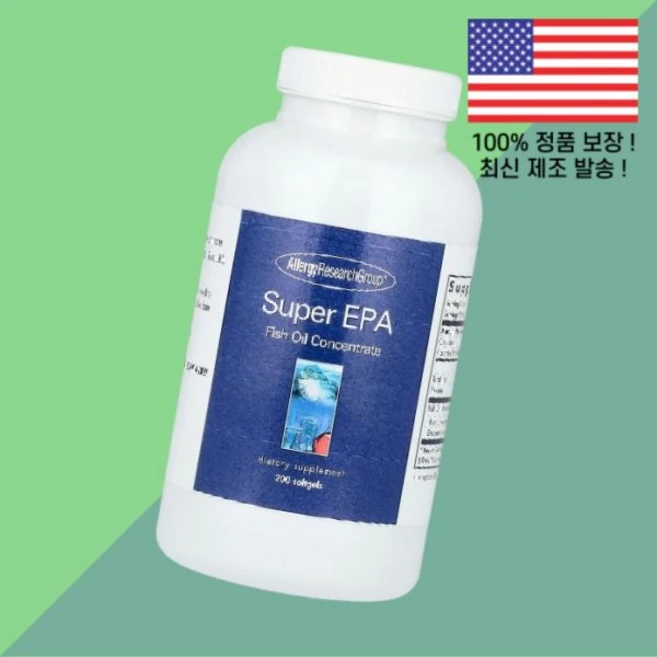 그룹 슈퍼 EPA 피쉬오일 오메가3 DHA 오메가쓰리 농축액 200 소프트젤 캡슐 Allergy Research Group Super Fish Oil Concentrate So, 알러지 리서치 그룹 슈퍼 EPA 피쉬오일 오메가3 DH, 1 - 쿠팡