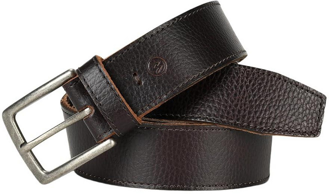 Wrangler 남성용 페블 가죽 벨트 38mm 캐주얼 허리 청바지용 선물 브라운. 339206