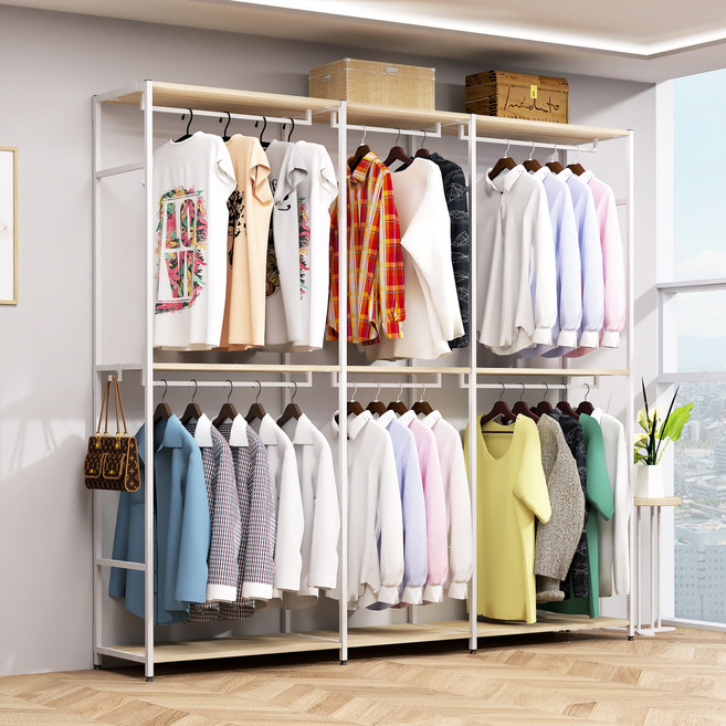 도노스틸 올리카 WA7 철제드레스룸 시스템행거 연결옷장 깊이 40cm, 화이트