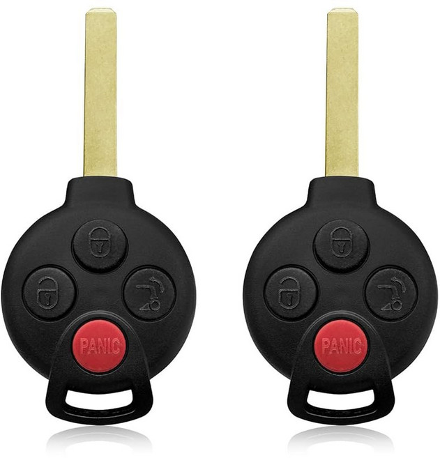 2008-2015 메르세데스 스마트 포트 2 - 2 팩을 위한 자동차 키포브 원격 키리스 엔트리 컨트롤 KR55WK45144 315MHz 4 버튼 교체