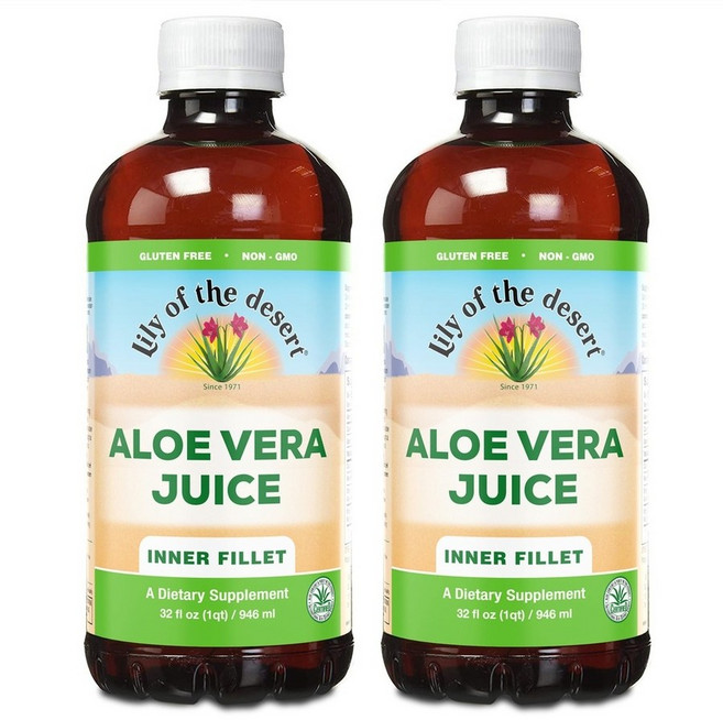 릴리오브더데저트 알로에 베라 쥬스 aloe vera juice 이너 필렛 946ml x2개, 2개