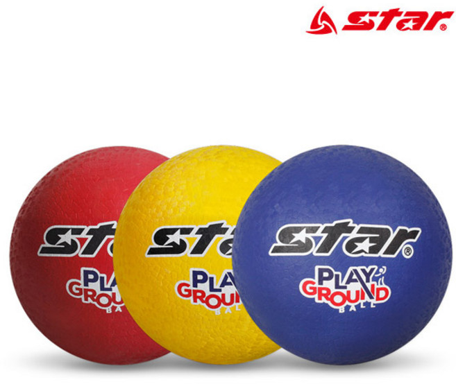[STAR] 플레이 그라운드볼 지름 20cm 피구 배구 발야구 다용도, 레드, 1개