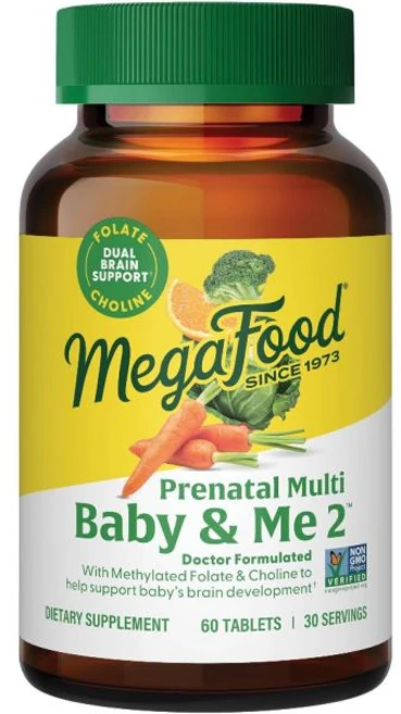 MegaFood Baby & Me 2 Prenatal Vitamin and Minerals - Vitamins for Women - with Folate Folic Acid N - 쿠팡