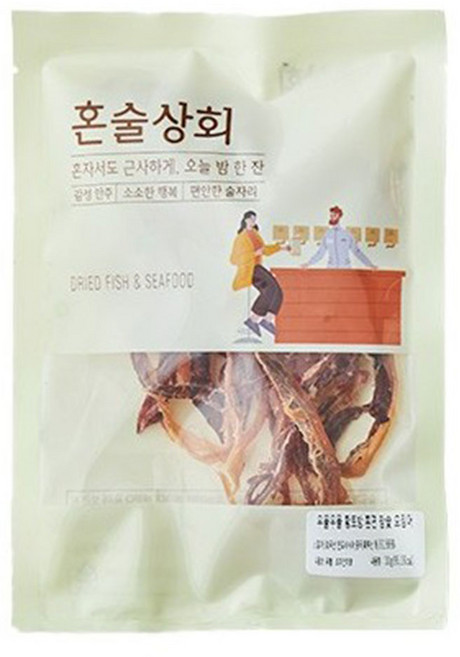 [혼술상회] 황토방 훈연 참숯 오징어, 3개, 30g