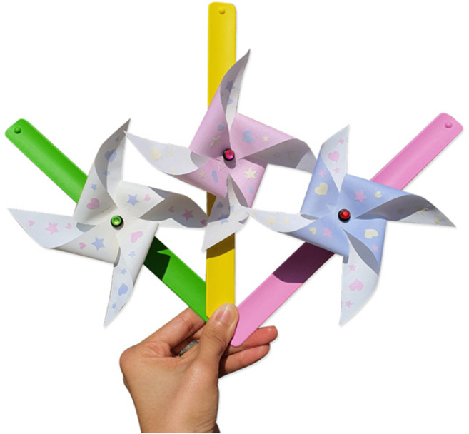 색이변하는 바람개비팔찌만들기(4인세트), 1개