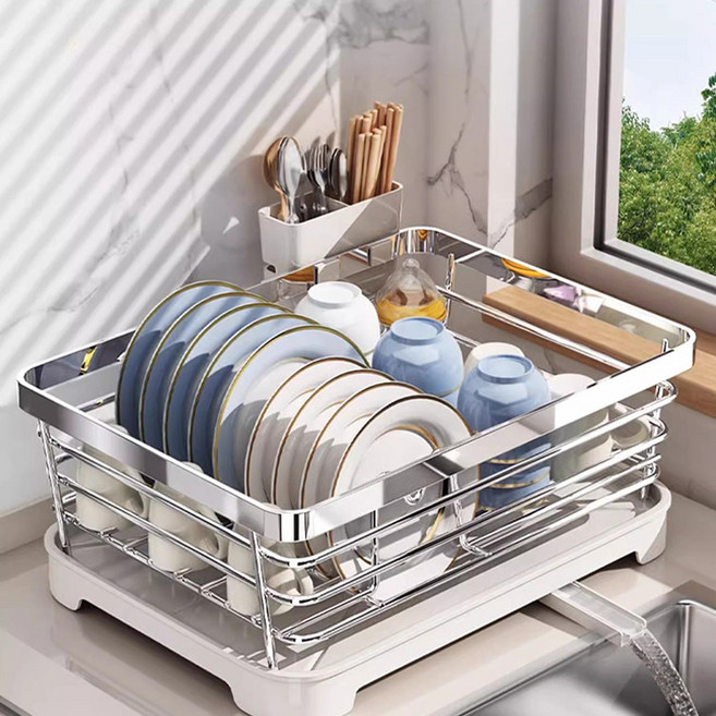 laderive스텐그릇선반 주방선반 식기건조대 식기선반 수납선반, 업그레이드 버전_빅사이즈, 1개
