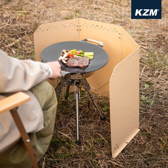 카즈미 비엔토 윈드 쉴드 L 버너 바람막이 가림막, 샌드, 1개