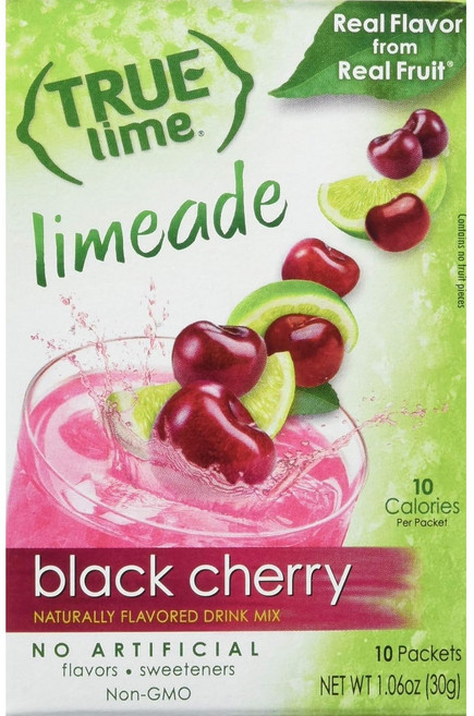 트루 블랙 체리 라임에이드 음료 믹스 10개입 4개 팩 True Black Cherry Limeade Drink Mix 10 Count Pack of 4, 120g, 1개