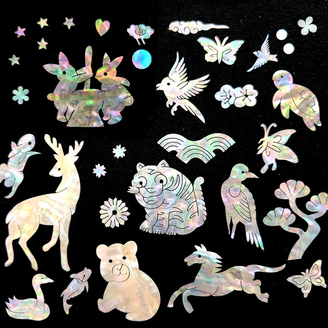 자개조각 자개모양 나전칠기 자개공예 체험용 DIY, 작은잎