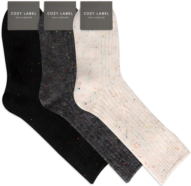 코지라벨 울 골지 겨울양말 3종 세트