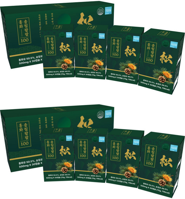 [쇼핑브로]홍화 송침팔팔 100 송침유 홍화씨유 홍화유 적송유, 1세트, 240정