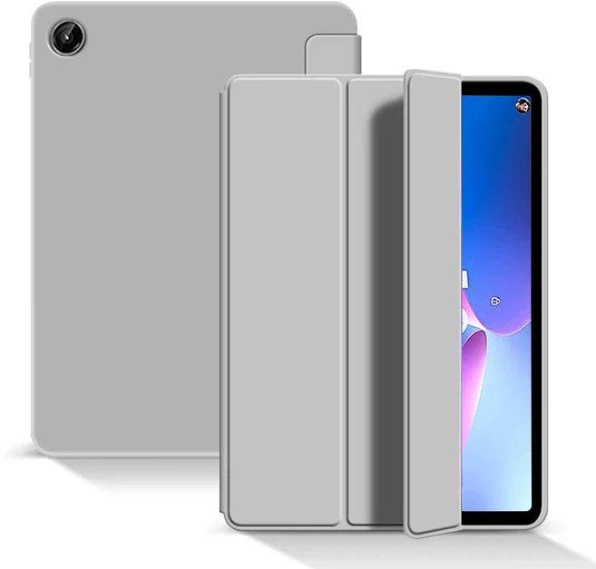 레노버 탭 M10 플러스(3세대) 10.6인치 2022 TB-128FU 샤오신 패드 10.6용 슬림 트라이폴드 스탠드 케이스, 05 YT-Gray White