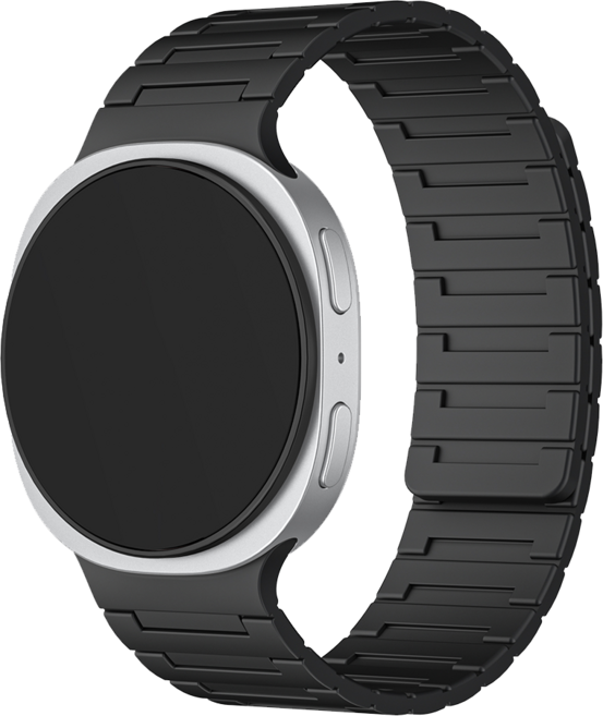 티엑스엘엑스 갤럭시워치 클래식 실리콘 마그네틱 자석 밴드 스트랩, 블랙, 1개