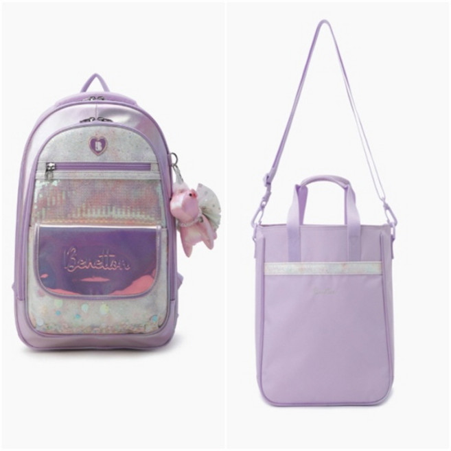 [AK평택점] [베네통 키즈] 블링플랩책가방세트QCBG02611 QCBG12611LVSE