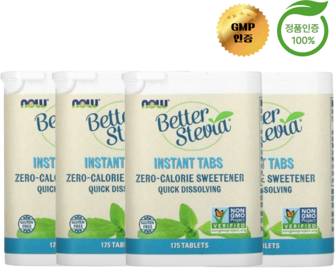 나우 푸드 스테비아 인스턴트 탭스 175정, 4개