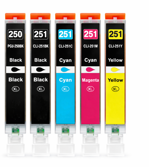 잉크아울렛 캐논 PGI-250 XL CLI-251 XL 호환잉크 5색세트 대용량 비정품잉크 MX922 MG7520 호환카트리지 PGI250 CLI251, 1개, PGI-250XL/CLI-251XL 재생잉크 5색세트