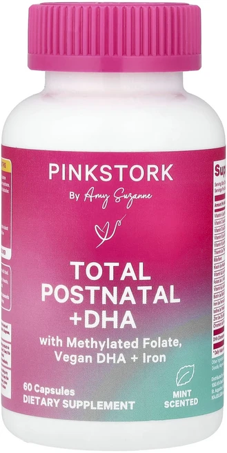 Pink Stork Total Postnatal + DHA 민트 캡슐 60정, 1개 - 쿠팡