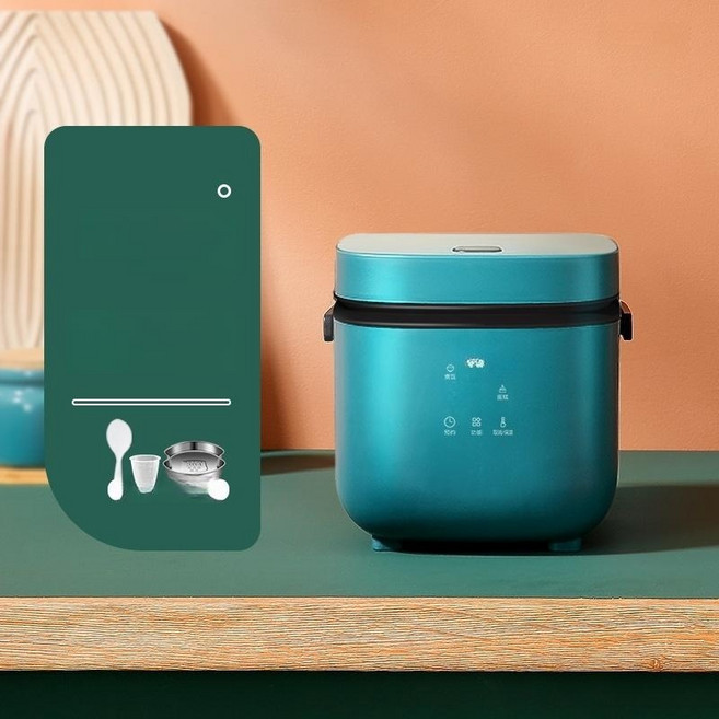 미니 밥솥 자동차 트럭 소형 Changhong 1-2인용 초가비용 일체형 가정용 스마트 1인, 그린스마트모델-지아시, 무료찜요리 밥숟가락 계량컵