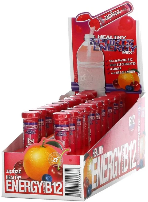 Zipfizz 헬시스포츠 에너지 믹스 비타민B12 프루트 펀치 튜브 20개입 각 11g 0.39oz, 1개, 20정 - 쿠팡
