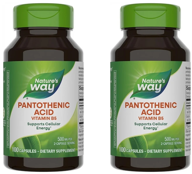 네이처스웨이 판토텐산 비타민B5 500mg 캡슐 Nature's Way Pantothenic Acid, 100정, 2개 - 쿠팡