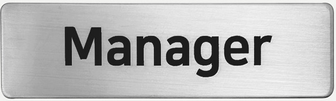 인싱글즈 금속 명찰 스태프 매니저 점장 상담 안내 자석 명찰, Manager/자석, 1개, 실버무광