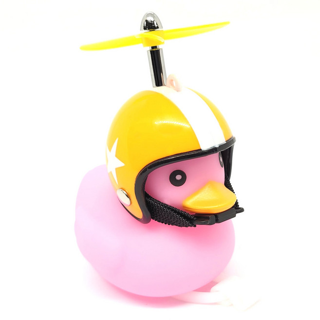 머스트해브템 LED 러버덕 라이트 자전거 오토바이 킥보드 필수품, 핑크, 올스타덕, 1개