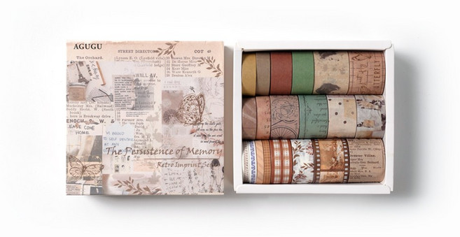 빈티지 마스킹 테이프 A 타입 세트 (Vintage masking tape A type set), 기억의 지속성, 1개