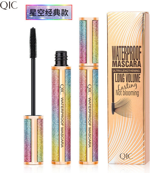QIC 琦妮彩 星空睫毛膏 4D 纖長濃密捲翹 防水防汗不暈染, 1個, 銷售，購買等同默認公司免責申明）