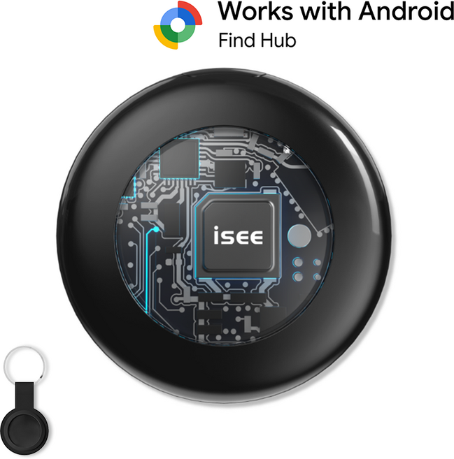 아이시(isee) 안드로이드 갤럭시 전용 스마트태그 위치추적기 미아방지 분실방지 위치추적, 블랙(안드로이드), 1개