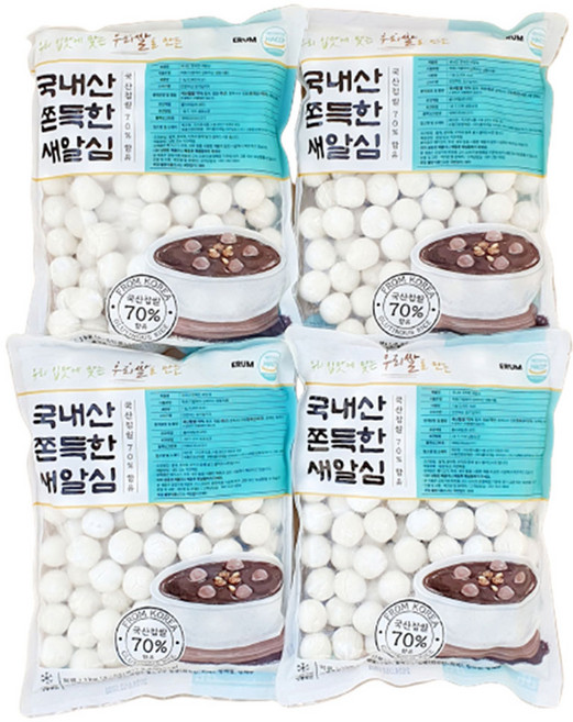 새마원 HACCP 국내산 수제 찹쌀새알심 1kg, 4개