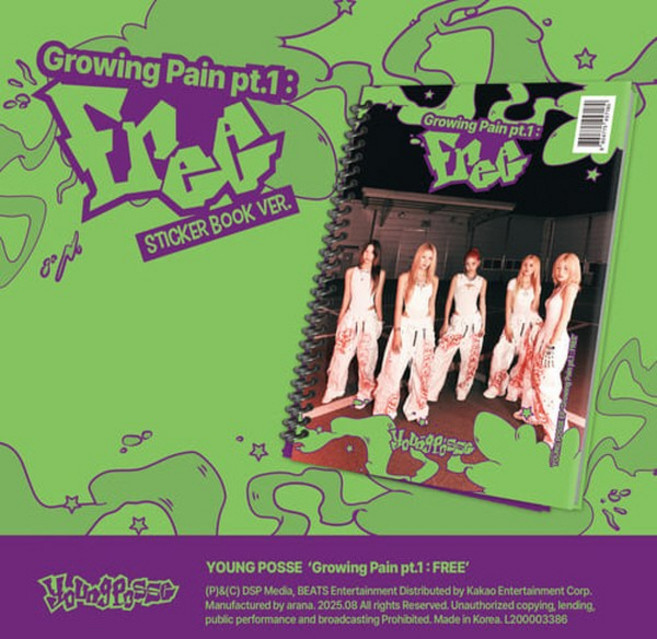 영파씨 (YOUNG POSSE) / Growing Pain pt.1 : FREE (EP앨범)(Sticker Book Ver)(L200003386)