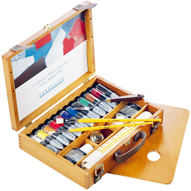 시넬리에전문가 유화물감세트 12색 WoodenBOX N130354