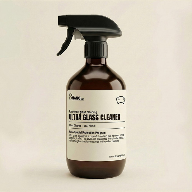 나노텍 유리세정제 자동차 차량 실내외 글라스 클리너 (수입차 OK) 500ml, 1개, 520ml