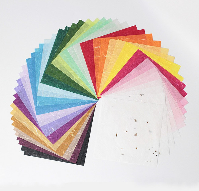 구름한지 운용 색한지 50매 15x15cm 색종이 모음 운용지 한지