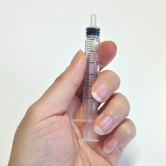 먹이 수퍼푸드 주사기 파충류 주사기 게코 3ml 약품투약, 1