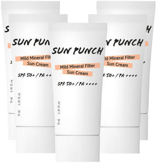 꽃을든남자 선 펀치 순한 무기자차 선크림 70ml 5개