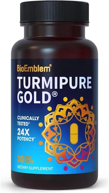 바이오엠들렘 터메릭 커큐민 터미퓨어 골드 300mg 미니 캡슐 BioEmblem TurmiPure Gold, 1개, 30정 - 쿠팡