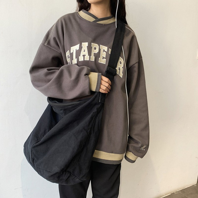 남녀공용 나일론 호보백 크로스 숄더 메신저 남자 여자 남성 여성 옆으로매는가방 심플 캔버스 크로스백 가방 BZF-474