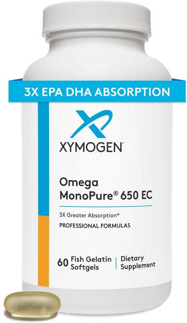 자이모겐 오메가 모노퓨어 650 EC 피쉬 오일 DHA EPA 오메가3 소프트젤 XYMOGEN Omega MonoPure, 1개, 120정