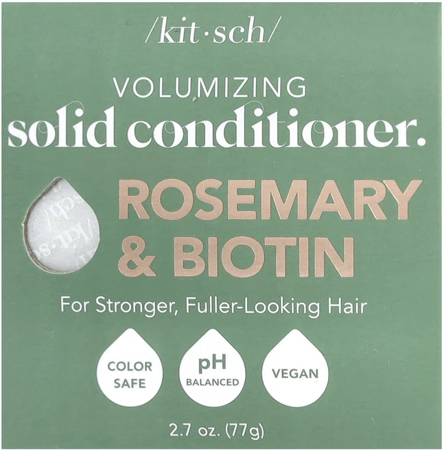 Kitsch 볼륨 강화 솔리드 컨디셔너 로즈메리 & 비오틴 라벤더 및 바닐라 77g(2.7oz), Kitsch볼륨강화솔리드컨디셔너로즈메리비오틴라벤더및바닐 - 쿠팡