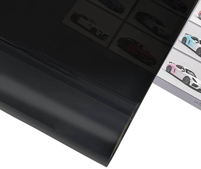 자동차 호환 라이트 필름 헤드 안개등 미등 연기 검은색조 비닐 자기 접착 오토바이 포장 장식, Deep Black, 30cmx60cm, 1개