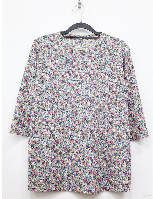 형제상회 할머니티 라운드 7부티 여름 엄마옷 할머니옷 스판티 국산 0077SS11