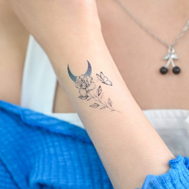 파셋타투스티커 16종 (드로잉 라인 컬러), 파셋타투스티커 014, 1개