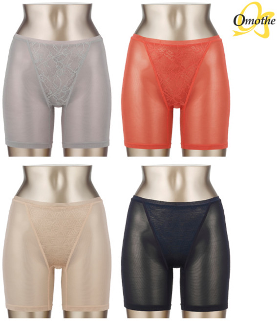 [4종 풀세트] 오모떼 하이웨스트형 편한 보정 여성 팬티 노라인 누디 거들 패키지 4종 풀세트