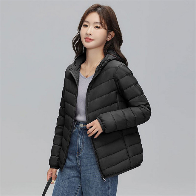 DANGZ 여성 경량 이너 패딩 빅사이즈 후드점퍼 오리털아우터 A03