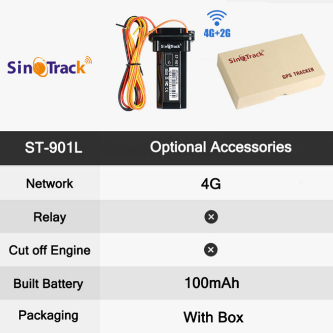 4G 미니 GPS 트래커 ST-901L 방수 내장 배터리 차량용 오토바이 온라인 추적 소프트웨어 포함, 1개, 02 4G With Bat and Box